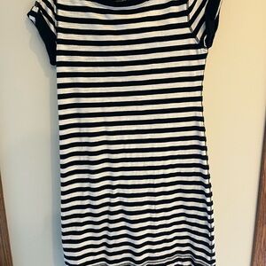 Banana Republic Black and White Striped Dress